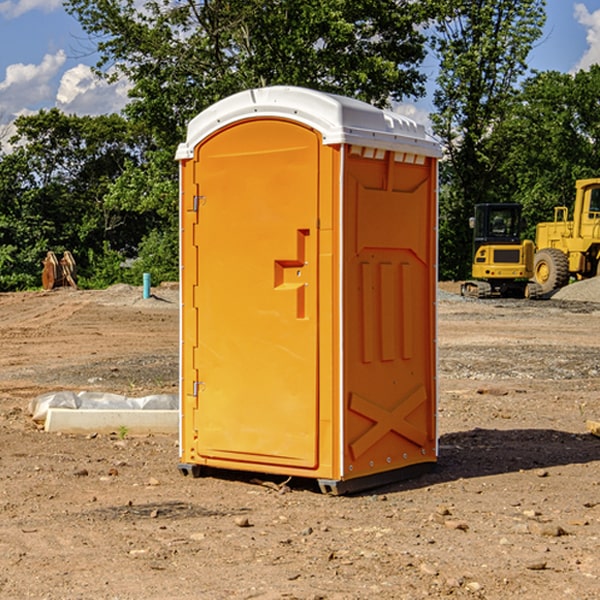 how often are the portable restrooms cleaned and serviced during a rental period in Montgomery Creek CA